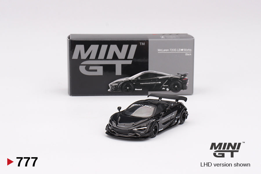 Mini GT 1:64 McLaren 720S LB★Works – Black- Mijo Exclusives