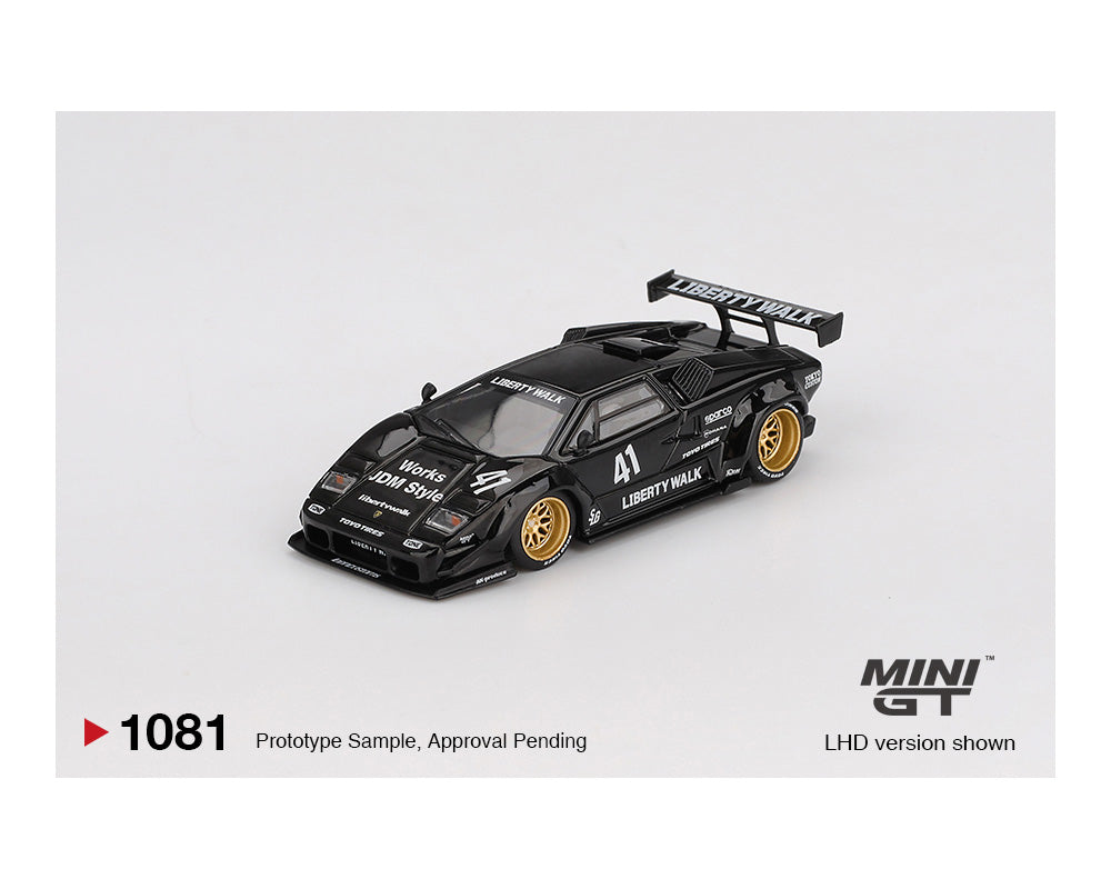 (Preorder) Mini GT 1:64 Lamborghini Countach LB-WORKS – Black – Mijo Exclusives