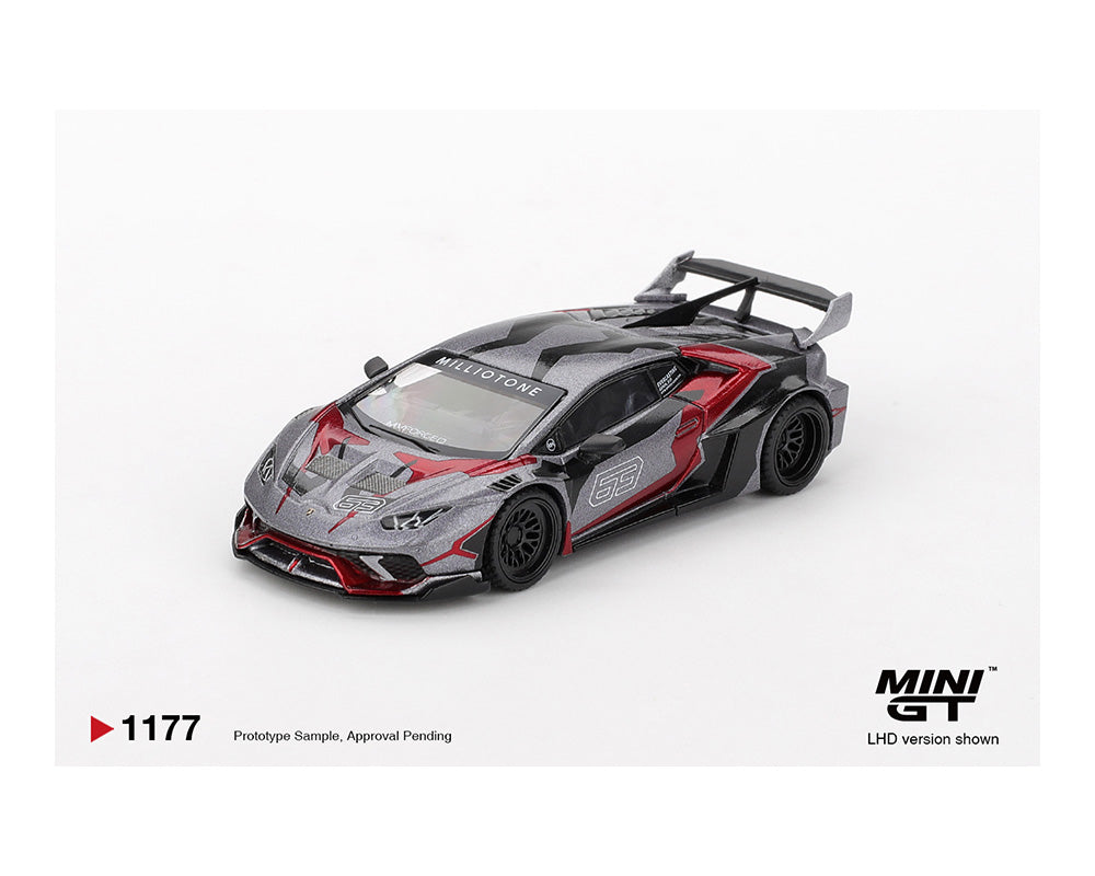 (Preorder) Mini GT 1:64 LB★WORKS Lamborghini Huracán GT RONIN – Grey