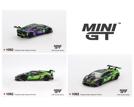 (Preorder) Mini GT 1:64 Lamborghini Huracán GT3 EVO2 #78 Forte Racing 2024 IMSA Daytona 24 Hrs