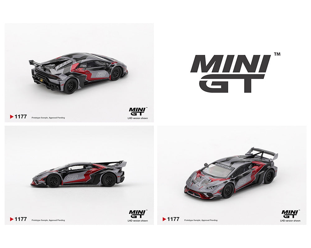 (Preorder) Mini GT 1:64 LB★WORKS Lamborghini Huracán GT RONIN – Grey
