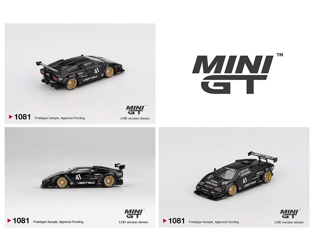 Preorder) Mini GT 1:64 Lamborghini Countach LB-WORKS – Black