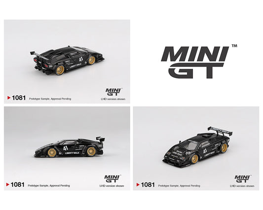 (Preorder) Mini GT 1:64 Lamborghini Countach LB-WORKS – Black – Mijo Exclusives