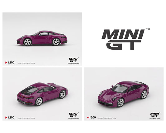 (Preorder) Mini GT 1:64 Porsche 911 (992.1) Rubystone Red Set of 4 – Special Edition