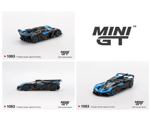 (Preorder) Mini GT 1:64 Bugatti Bolide Presentation – Black Blue – Mijo Exclusives
