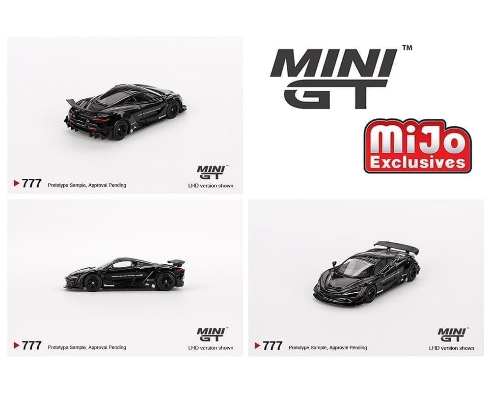 Mini GT 1:64 McLaren 720S LB★Works – Black- Mijo Exclusives